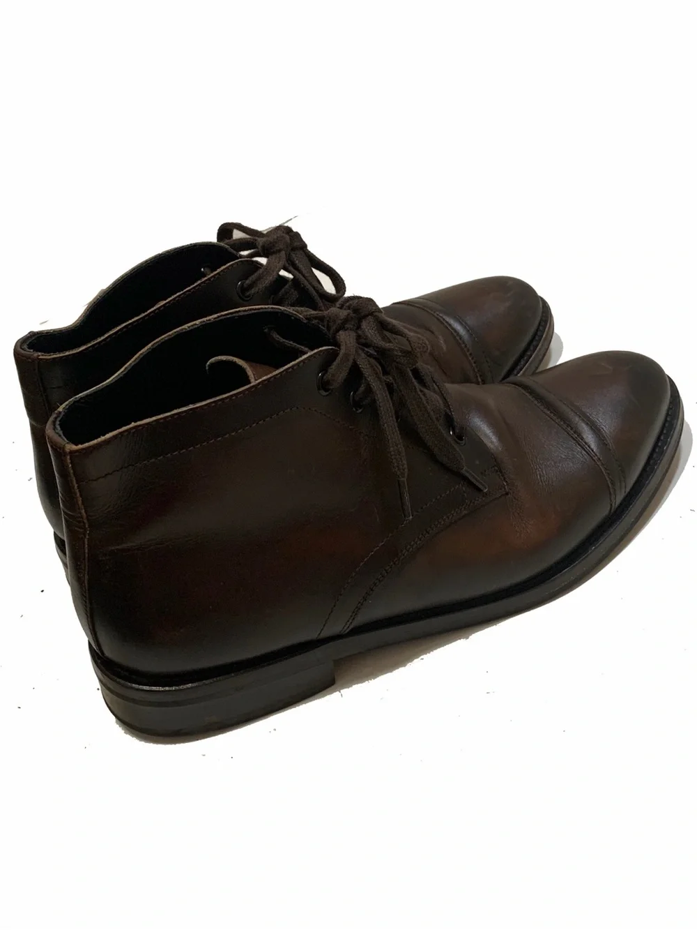 10 / thursday cadet boots Men's Dark Brown Leather Cap-Toe Chukka Boots